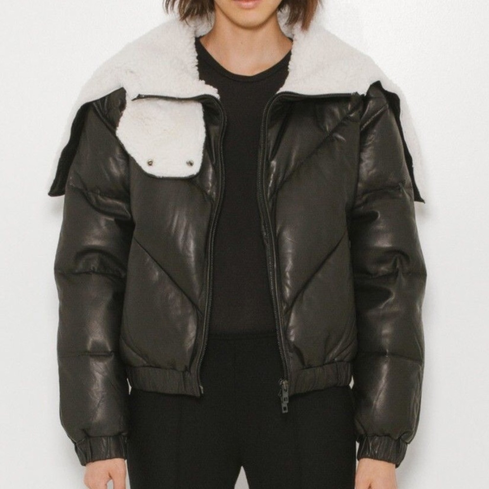 Rag & Bone Leather Shearling Compass Down Parka 2